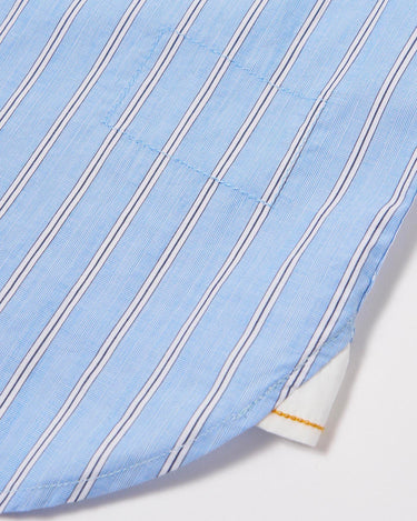 Universal Works Square Pocket Shirt Stripe Blue 34555B