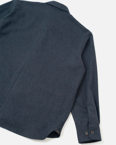 Universal Works Travail Overshirt Flannel Navy