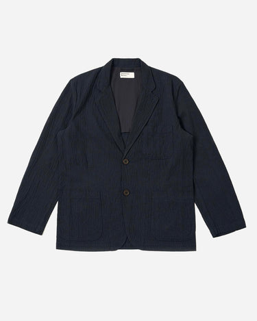 Universal Works Two Button Jacket Ospina Cotton Dark Navy 34125D