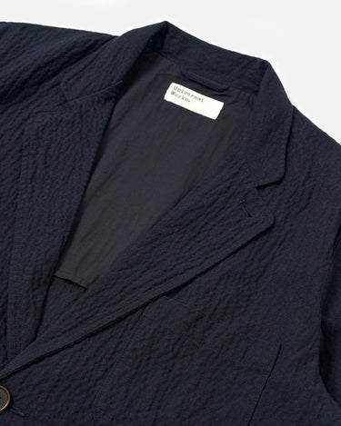 Universal Works Two Button Jacket Ospina Cotton Dark Navy 34125D