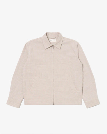 Windcheater Jacket Ecru Sand Ospina Check Cotton 32117E