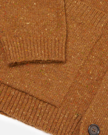 Universal Works Wool Fleck Langdale Cardigan Brown