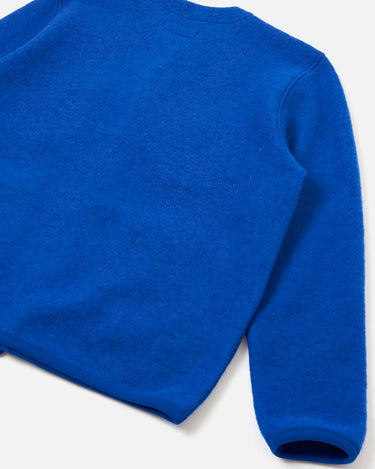Universal Works Wool Fleece Cardigan Blue