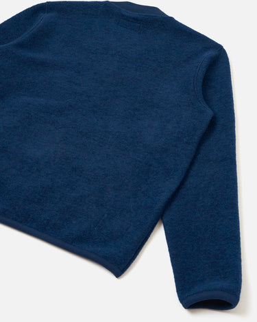 Universal Works Wool Fleece Zip Bomber Indigo