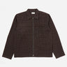 Universal Works Zip Shirt Cedar Check Brown