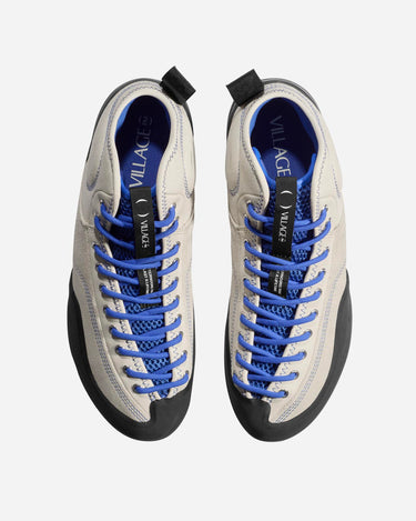 Village PM 1PM Cream Blue Leather Suede