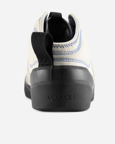 Village PM 1PM Cream Blue Leather Suede
