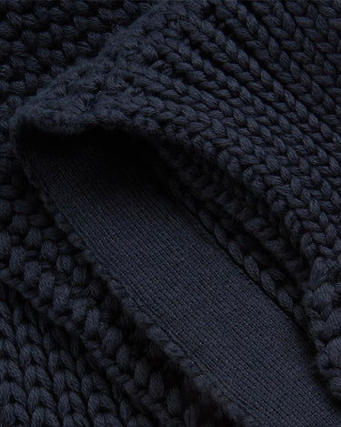 YMC Slotted Scarf Navy