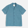 YMC malick shirt blue green P2YAU40