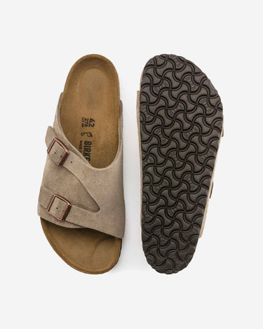 birkenstock zurich suede unisex sandal suede leather taupe