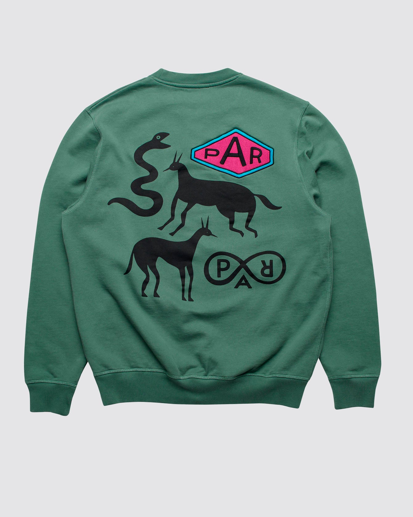 Snaked By a Horse Crewneck Pine Green