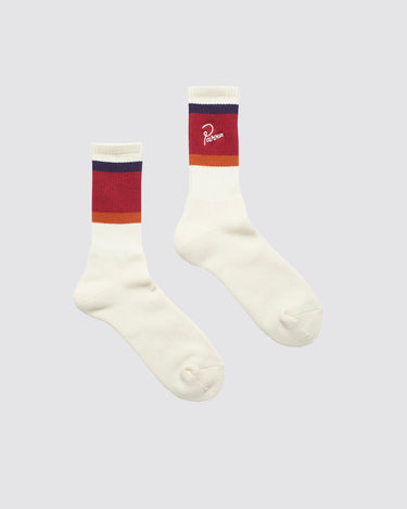 Script Logo Crew Socks Off White