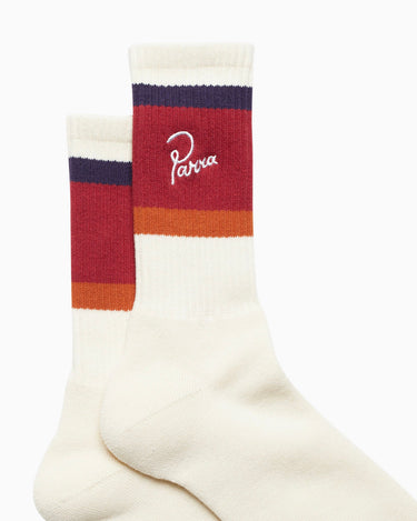 Script Logo Crew Socks Off White