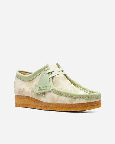 clarks originals woman wallabee floral green