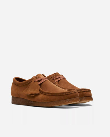 clarks woman wallabee cola suede