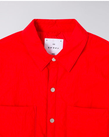 edwin Sphere Padded Overshirt Fierey Red