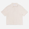 edwin Zed Shirt Checked Waffle White Brown