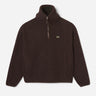 lacoste HI Neck Half Zip Sweatshirt Brown