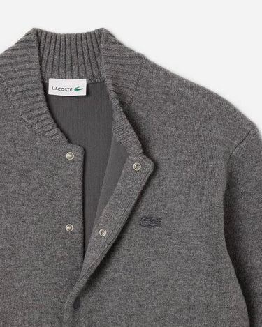 lacoste Merino Wool Bomber Jacket Grey 1