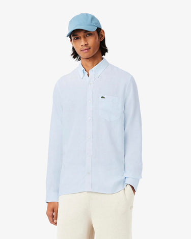 lacoste_Regular_Fit_Linen_Shirt_Blue_CH5692-51