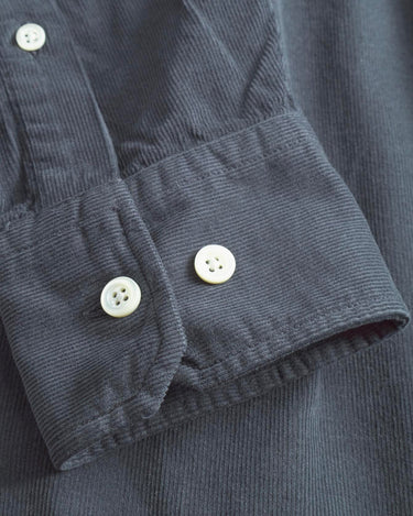 norse project Algot Relaxed Micro Cord Shirt Graphite