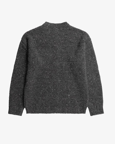 norse project Jonas Donegal Diamond Sweater Charcoal Grey