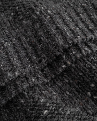 norse project Jonas Donegal Diamond Sweater Charcoal Grey