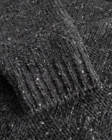 norse project Jonas Donegal Diamond Sweater Charcoal Grey