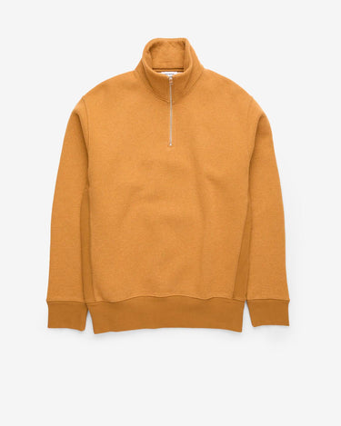 norse project Ketel Relaxed Cotton Wool Half Zip Warm Yellow