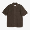 norse projects Fredensborg Mercerised Cotton Knitted Shirt Turkisk Coffee