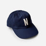 norse projects Light Canvas Felt N 8 Panel Cap Dark Navy