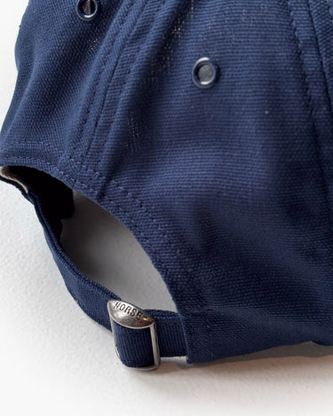 norse projects Light Canvas Felt N 8 Panel Cap Dark Navy