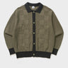 service works Check Panel Cardigan Olive