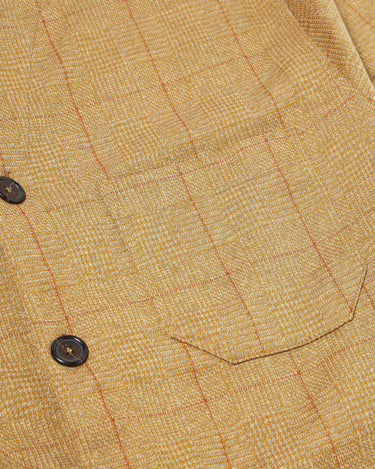 Universal Works Cardigan Wales Check Rust