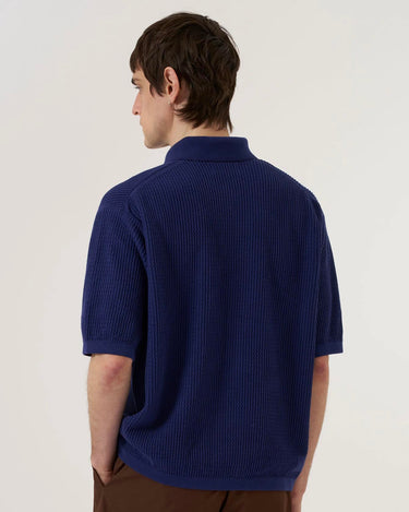 universal works SS Knit Polo Navy ref. 34452N