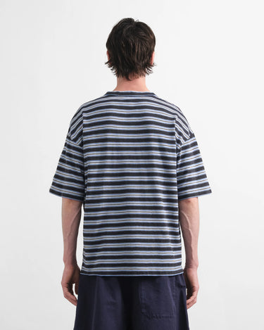 Triple Tee Shirt Stripe Multi Navy Blue